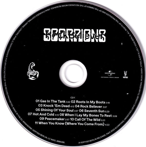 Scorpions : Rock Believer (CD, Album + CD + Dlx, Ltd, Dig)