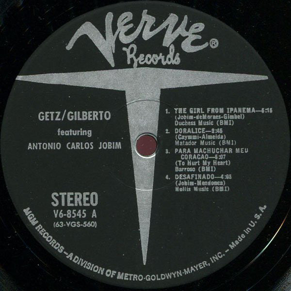 Stan Getz / João Gilberto Featuring Antonio Carlos Jobim : Getz / Gilberto (LP, Album, Gat)