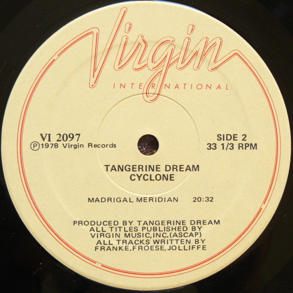 Tangerine Dream : Cyclone (LP, Album, RE)