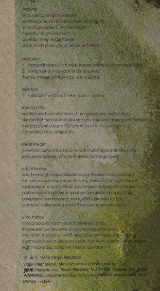 Tangerine Dream : Cyclone (LP, Album, RE)