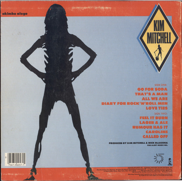 Kim Mitchell : Akimbo Alogo (LP, Album, Spe)