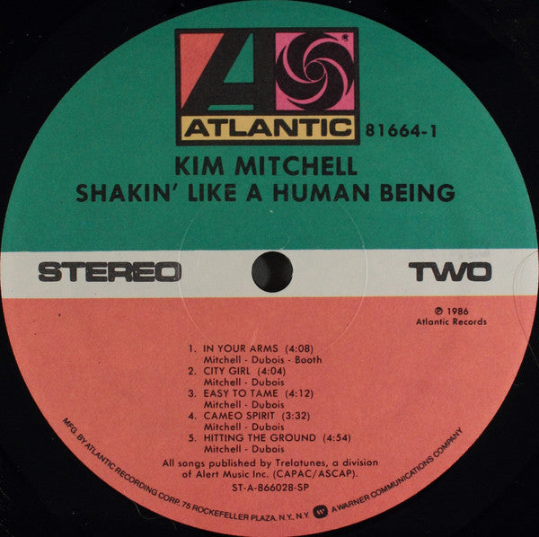 Kim Mitchell : Shakin' Like A Human Being (LP, Album, Spe)