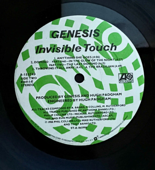 Genesis : Invisible Touch (LP, Album, Club, RCA)
