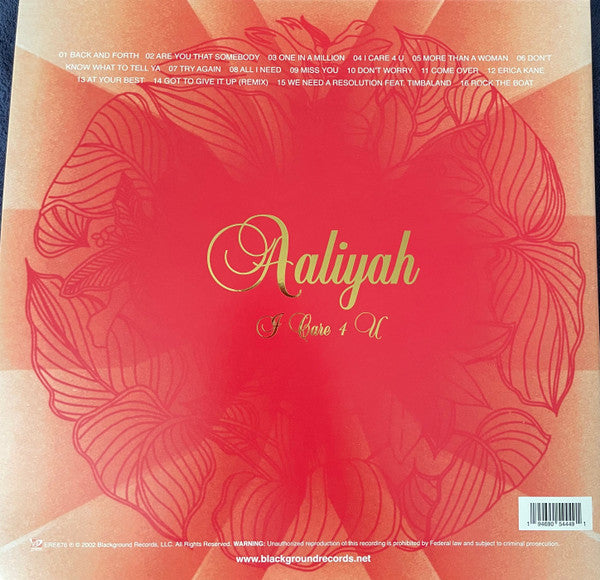 Aaliyah : I Care 4 U (2xLP, Album, Comp, RE, RP, Gat)