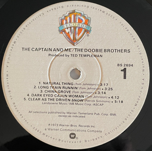 The Doobie Brothers : The Captain And Me (LP, Album, RE, Win)
