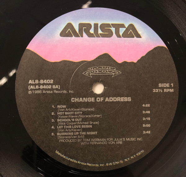 Krokus : Change Of Address (LP, Album)