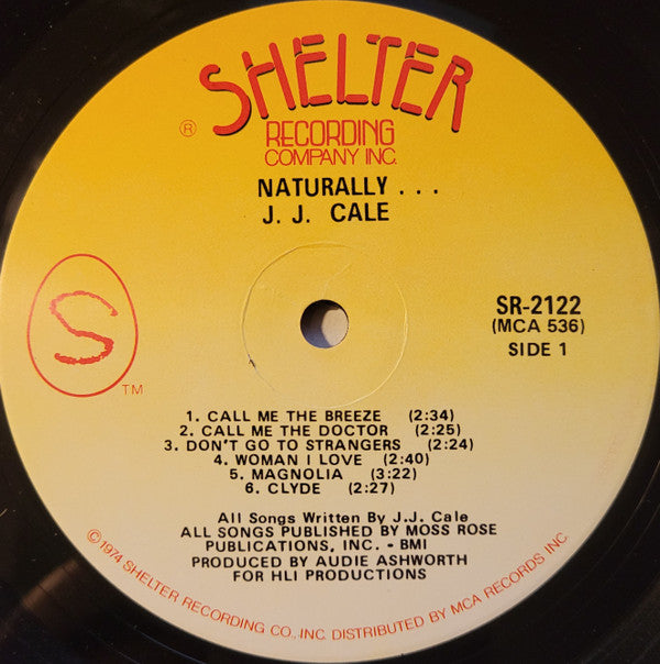 J.J. Cale : Naturally (LP, Album, RE, Glo)