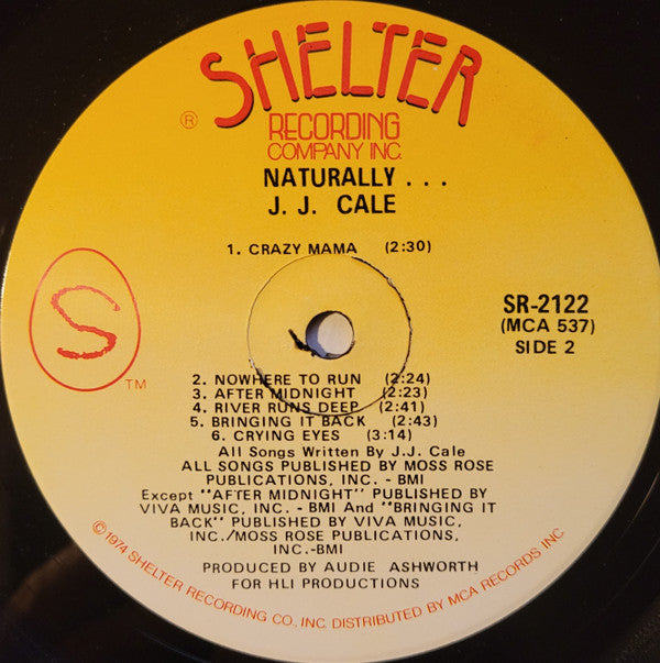 J.J. Cale : Naturally (LP, Album, RE, Glo)