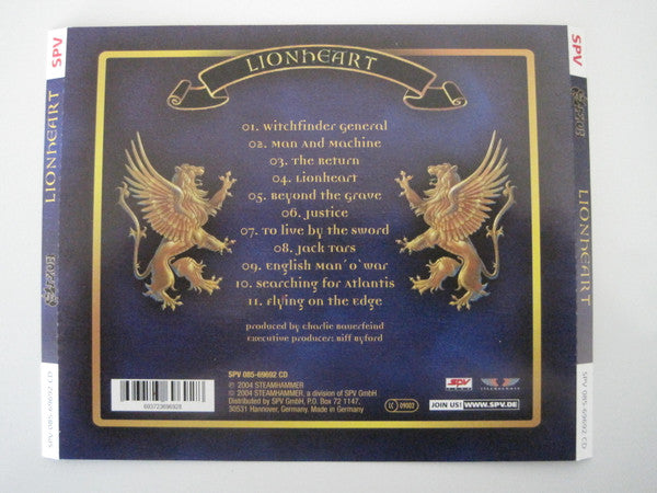 Saxon : Lionheart (CD, Album, Whi)