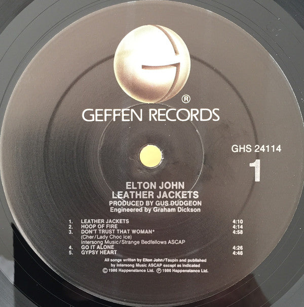 Elton John : Leather Jackets (LP, Album, Spe)