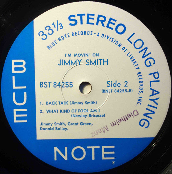 The Incredible Jimmy Smith* : I'm Movin' On (LP, Album)