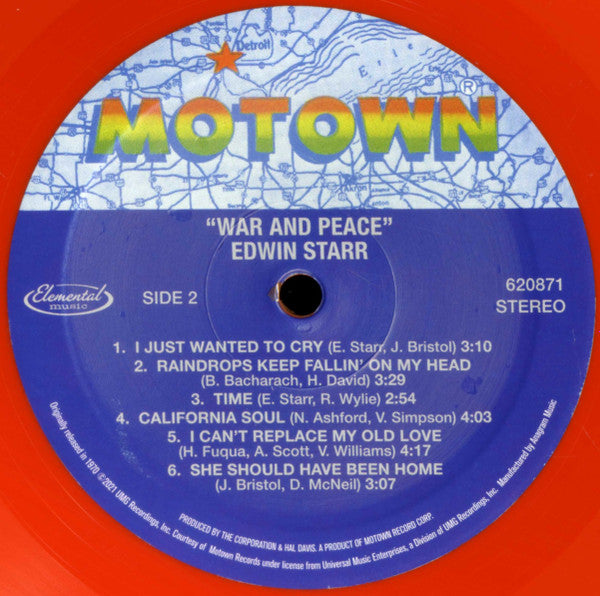 Edwin Starr : War And Peace (LP, Album, Ltd, RE, Ora)