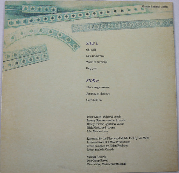 Fleetwood Mac : Jumping At Shadows (LP, Album)