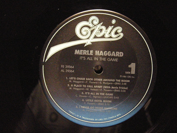 Merle Haggard : It's All In The Game (LP, Album, Car)