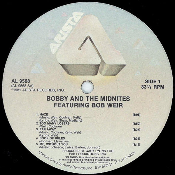 Bobby & The Midnites* : Bobby & The Midnites (LP, Album,  Ha)