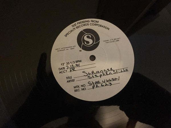 Stephen Stills : Stranger (12", Single, Promo)