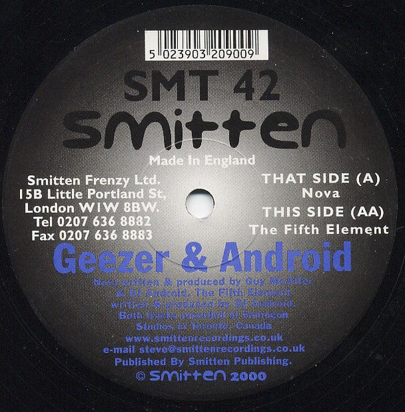 Geezer & Android : Nova / The Fifth Element (12")