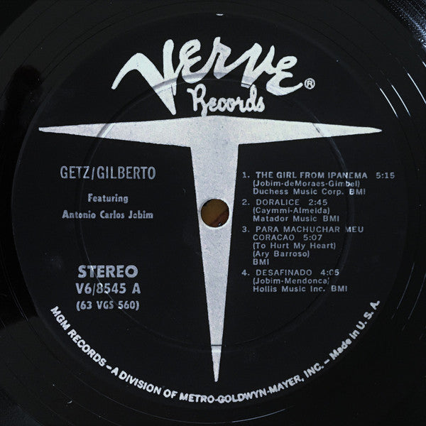 Stan Getz / João Gilberto Featuring Antonio Carlos Jobim : Getz / Gilberto (LP, Album, RP, Gat)