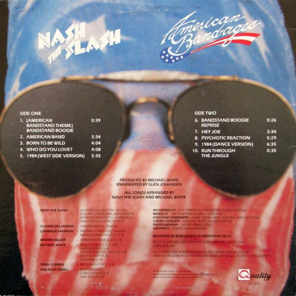 Nash The Slash : American Band-ages (LP, Album)