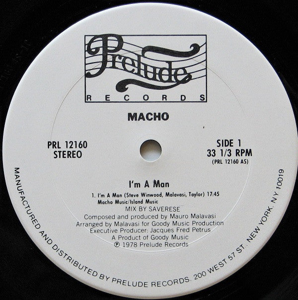 Macho : I'm A Man (LP, Album, San)