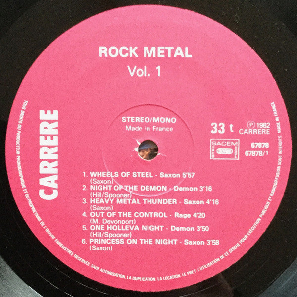 Various : Rock Metal Vol. 1 (LP, Comp, Mono)