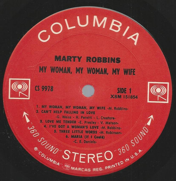 Marty Robbins : My Woman, My Woman, My Wife (LP, Album)