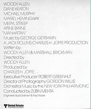 George Gershwin - New York Philharmonic Conducted By Zubin Mehta With Gary Graffman : Music From The Woody Allen Film "Manhattan" (LP, Album)