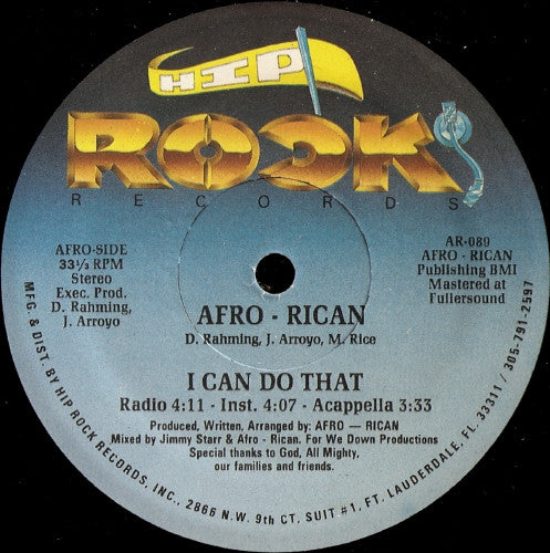Afro-Rican : I Can Do That / Let It Go (12")