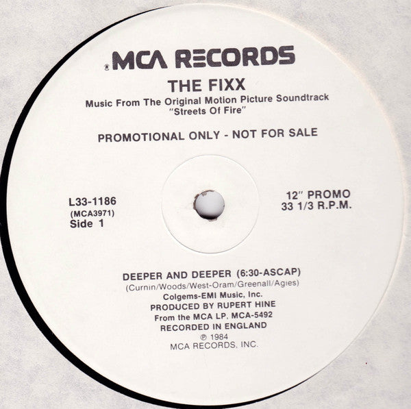 The Fixx : Deeper And Deeper (12", Promo)