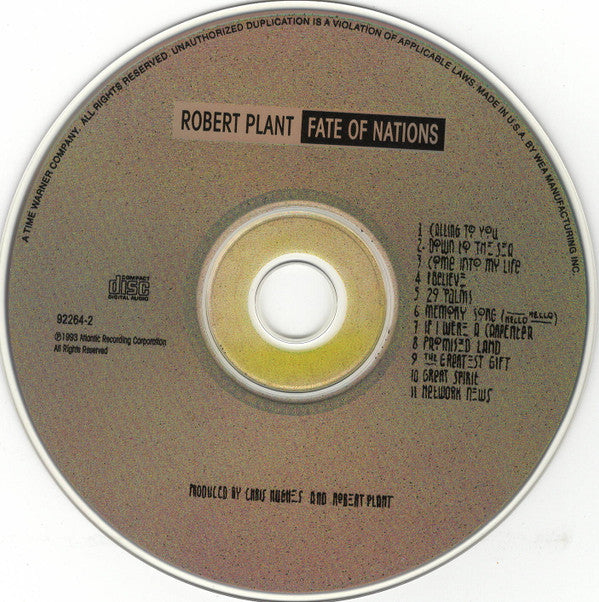 Robert Plant : Fate Of Nations (CD, Album)