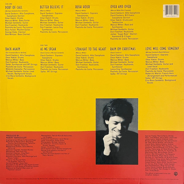 David Sanborn : As We Speak (LP, Album, RE, Spe)