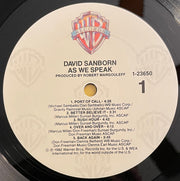 David Sanborn : As We Speak (LP, Album, RE, Spe)