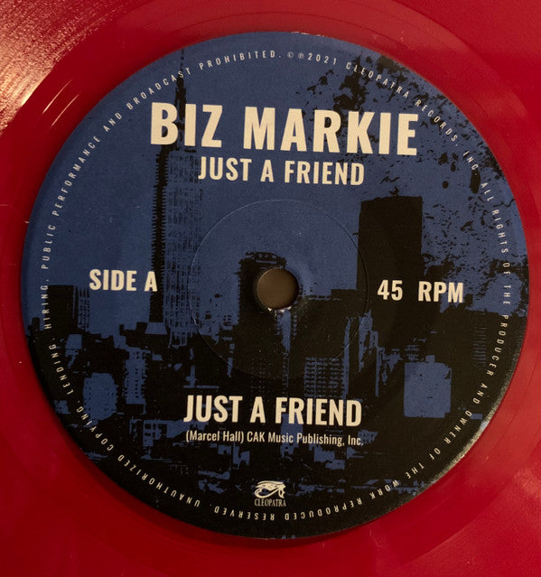 Biz Markie : Just A Friend (7", Single, Ltd, Red)