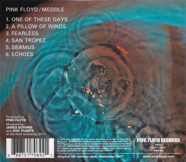 Pink Floyd : Meddle (CD, Album, RE, RM)