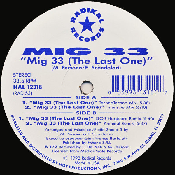 MIG 33 : Mig 33 (The Last One) (12")