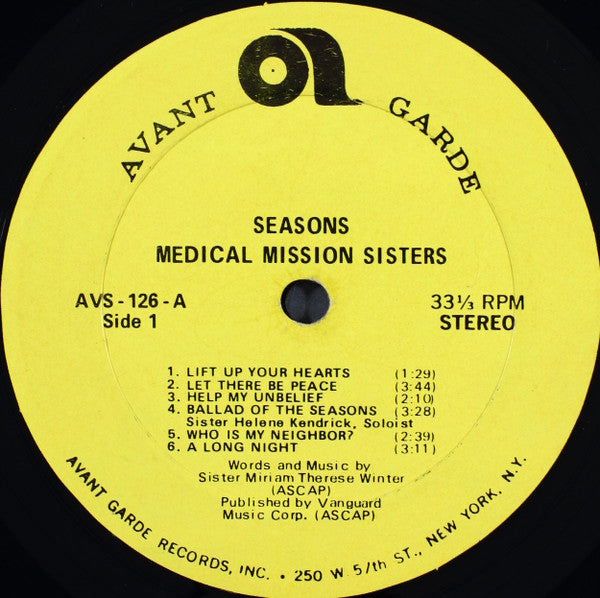 The Medical Mission Sisters And Friends : Seasons (LP, Album)