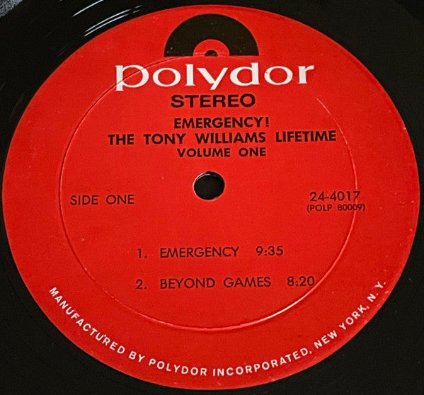 The Tony Williams Lifetime : Emergency! Volume One (LP, Album, Mon)
