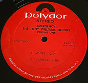 The Tony Williams Lifetime : Emergency! Volume One (LP, Album, Mon)