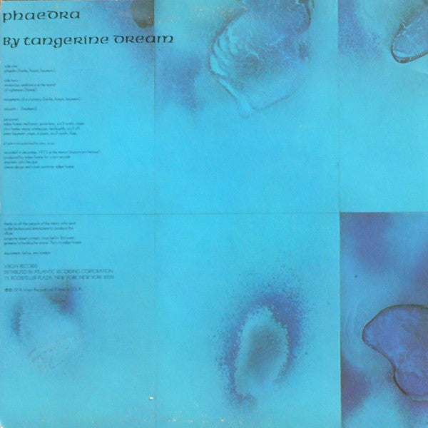 Tangerine Dream : Phaedra (LP, Album, Mon)