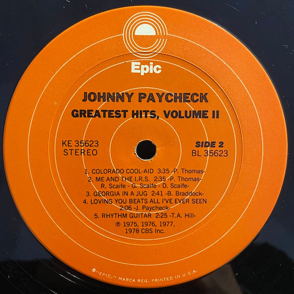 Johnny Paycheck : Greatest Hits, Volume 2 (LP, Comp)