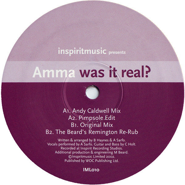 Amma : Was It Real? (12")