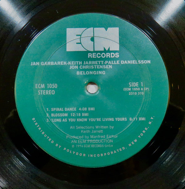 Jan Garbarek, Keith Jarrett, Palle Danielsson, Jon Christensen : Belonging (LP, Album)