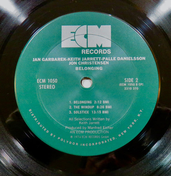 Jan Garbarek, Keith Jarrett, Palle Danielsson, Jon Christensen : Belonging (LP, Album)