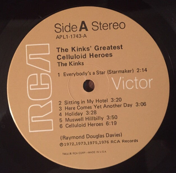 The Kinks : Celluloid Heroes - The Kinks' Greatest (LP, Comp, Ind)