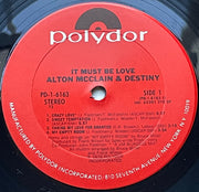 Alton McClain & Destiny : It Must Be Love (LP, Album, RP, Ter)
