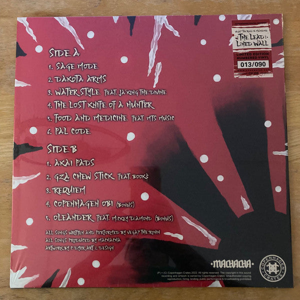 Vega7 The Ronin x Machacha : The Lead Lined Wall (LP, Album, Dlx, Ltd, Num, Hal)