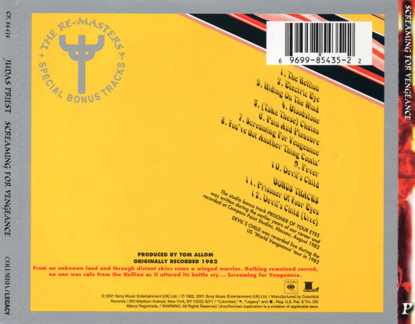 Judas Priest : Screaming For Vengeance (CD, Album, RE, RM)