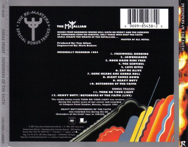 Judas Priest : Defenders Of The Faith (CD, Album, RE, RM, Pit)