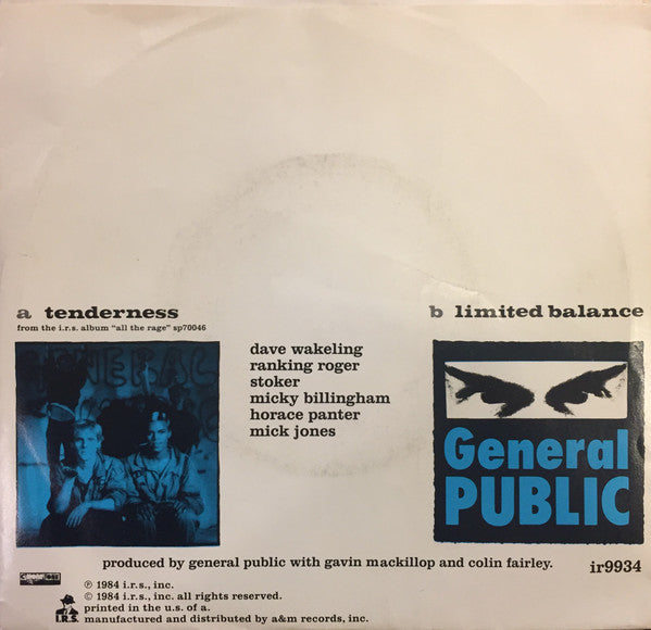 General Public : Tenderness (7", Single)