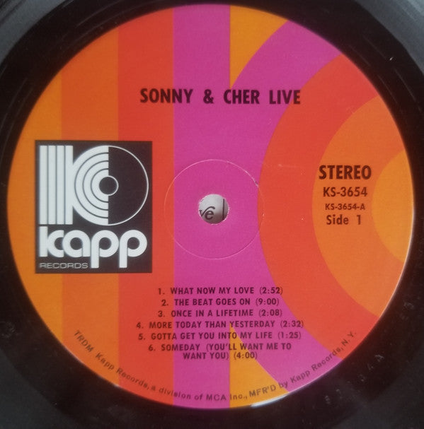 Sonny & Cher : Sonny & Cher Live (LP, Album, RP, Gat)